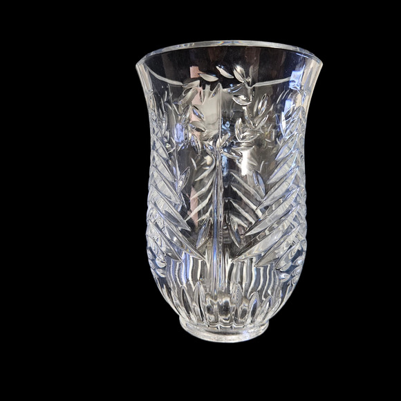 American Crystal Collection Christmas Hurricane Lamp 24% Lead Crystal & Brass - Picture 4 of 7